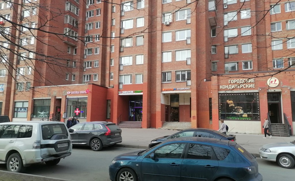 фасад дома, здание по адресу г Санкт-Петербург, пр-кт Просвещения, д 46 к 1 литера А